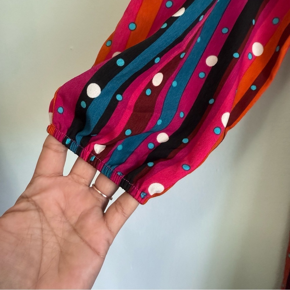 Abbott Elementary Striped Polka Dot Maxi Dress - Picture 3 of 7